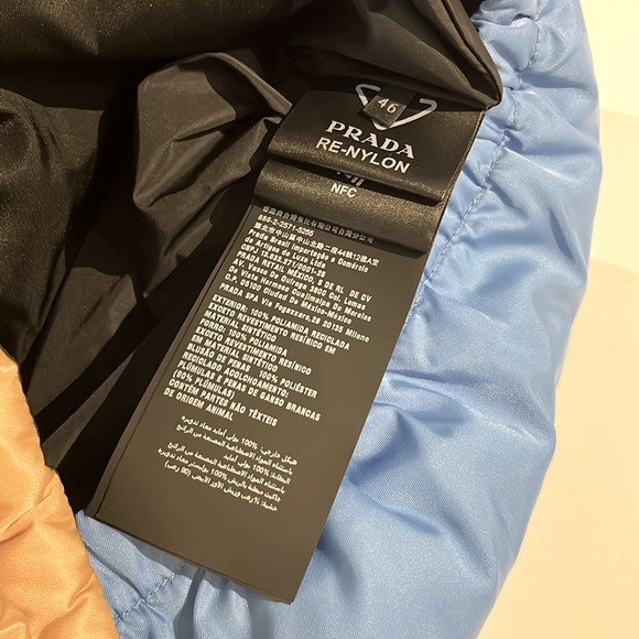 Prada Blue and Yellow Colour-Block Puffer Vest - Picture 10 of 12